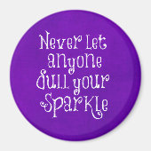 Paars Girly Inspirerend Sparkle Quote Magneet (Voorkant)