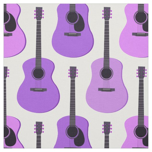 Paars gitaarbeeld stof (Swatch)