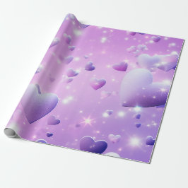 Paars Glanzend Hart Inpakpapier