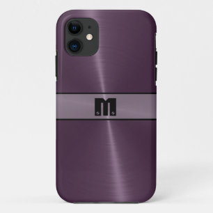 Paars glanzend roestvrij staal metaal 9 Case-Mate iPhone case