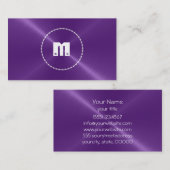 Paars glanzend roestvrij staal visitekaartje (Voorkant / Achterkant)