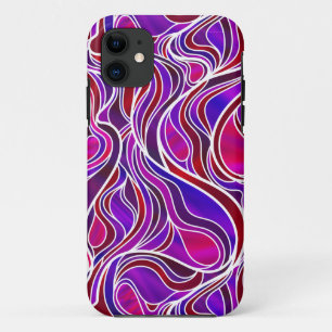Paars Glas in lood Abstract Case-Mate iPhone Case