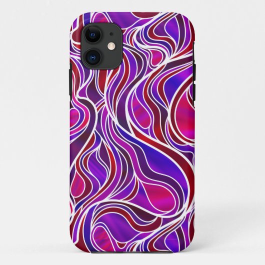 Paars Glas in lood Abstract Case-Mate iPhone Case (Achterkant)