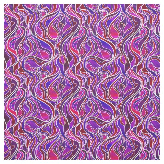 Paars Glas in lood Abstract Stof (Swatch)