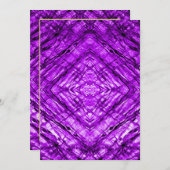Paars Glas in lood kaleidoscoop Kaart (Voorkant / Achterkant)