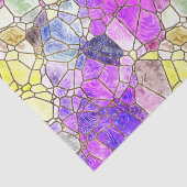 Paars Glas in lood Mozaïek-ontkoppeling Tissuepapier (Detail)