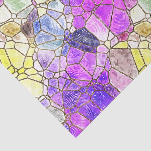 Paars Glas in lood Mozaïek-ontkoppeling Tissuepapier (Detail)
