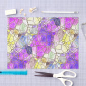 Paars Glas in lood Mozaïek-ontkoppeling Tissuepapier (Craft)