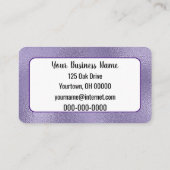 Paars Glass Photo Lijst Visitekaartje (Achterkant)