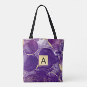 Paars Glitter Agate Tote Bag (Achterkant)