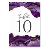 Paars Glitter Agate Weddenschappen Tafel Kaart (Achterkant)
