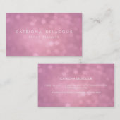 Paars Glitter Bokeh Event Planner Visitekaartje (Voorkant / Achterkant)