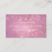 Paars Glitter Bokeh Event Planner Visitekaartje (Achterkant)