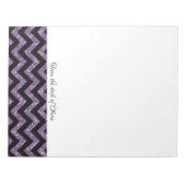 Paars Glitter Chevron Notitieblok (Voorkant)