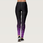 Paars Glitter Fading to Black Leggings (Achterkant)