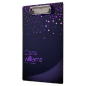 Paars Glitter Faux Sparkle Confetti Modern Klembord (Links)