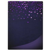 Paars Glitter Faux Sparkle Confetti Modern Klembord (Achterkant)