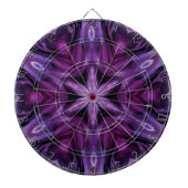 Paars Glitter Heart & Flower Kaleidoscope Pattern Dartbord (Voorkant)
