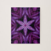 Paars Glitter Heart & Flower Kaleidoscope Pattern Legpuzzel (Verticaal)