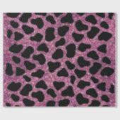 Paars Glitter Koe patroon Cadeaupapier (Vlak)