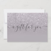 Paars glitter lavender ombre gift certificate (Voorkant)