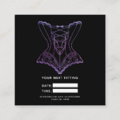 Paars Glitter Lingerie Boutique Next Fitting Afsprakenkaartje (Voorkant)