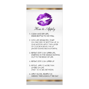 Paars Glitter Lip Instructies 2 Reclamekaart