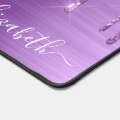 Paars Glitter Monogram Bureaumat (Hoek)