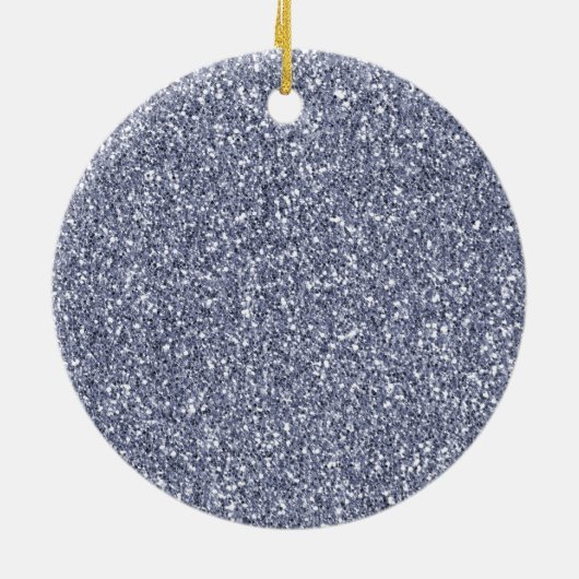 Paars Glitter Monogram Keramisch Ornament (Achterkant)