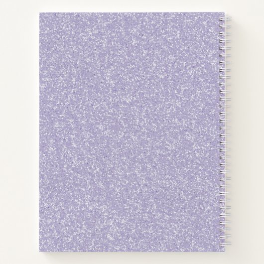 Paars Glitter Monogram Notitieboek (Achterkant)