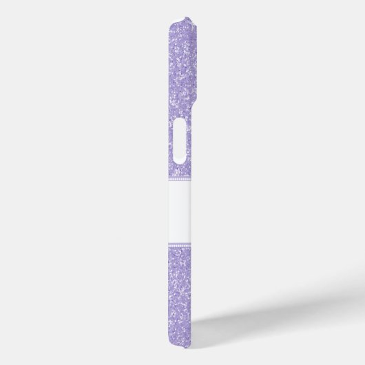 Paars Glitter Monogram Samsung Galaxy Hoesje (Achterkant / Rechts)