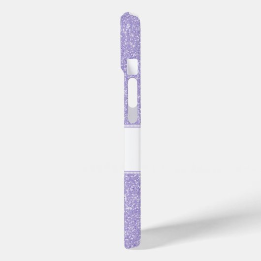 Paars Glitter Monogram Samsung Galaxy Hoesje (Achterkant / Links)