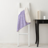 Paars Glitter Monogram Sherpa Blanket Deken (In situ)