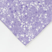 Paars Glitter Monogram Throw Blanket Fleece Deken (Hoek)