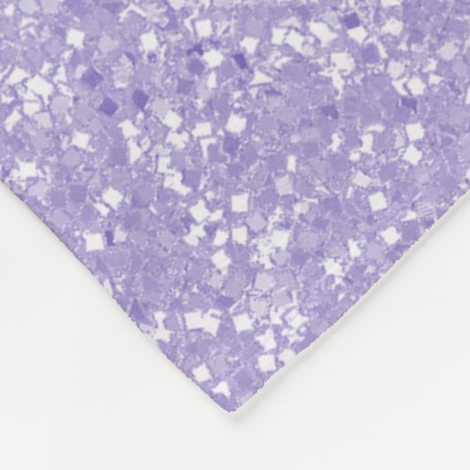Paars Glitter Monogram Throw Blanket Fleece Deken (Hoek)