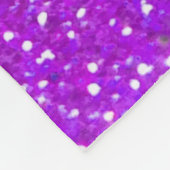 Paars Glitter Ombre Boho Chic Floral Monogram Fleece Deken (Hoek)