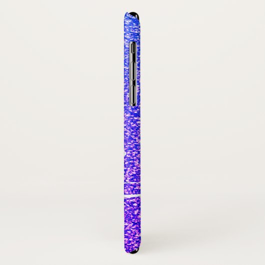 Paars Glitter Personalizationnaamscript Case-Mate iPhone Case (Achterkant/links)