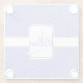 Paars Glitter Personalized Glass Onderzetter Glazen Onderzetter (Achterkant)