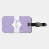 Paars Glitter Persoonlijk Bagagelabel (Achterkant horizontaal)