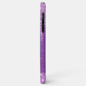Paars Glitter Persoonlijk Case-Mate iPhone Case (Achterkant/links)