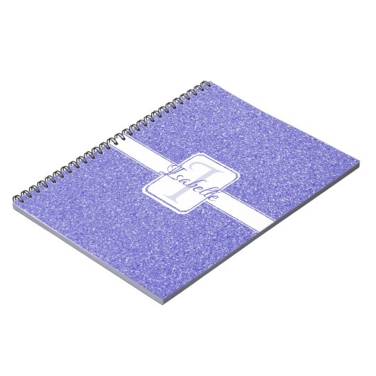 Paars Glitter Persoonlijk Notitieboek (Linkerzijde)