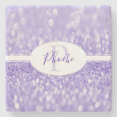 Paars Glitter Persoonlijk Onderzetter (Voorkant)