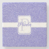 Paars Glitter Persoonlijk Onderzetter (Voorkant)