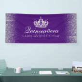 Paars, Glitter Quinceanera Spandoek (Beurs)