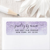 Paars Glitter Return Address Label (Insitu)