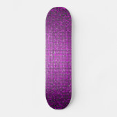 Paars Glitter Sequin Disco Glitz Comp Skateboard (Voorkant)
