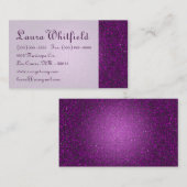 Paars Glitter Sequin Disco Glitz Visitekaartje (Voorkant / Achterkant)