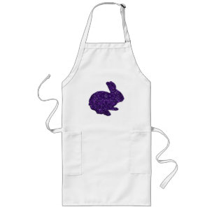 Paars Glitter Silhouette Easter Bunny Schort