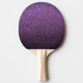 Paars Glitter Sparkles Ping Pong Queen Champion Tafeltennisbatje (Voorkant)