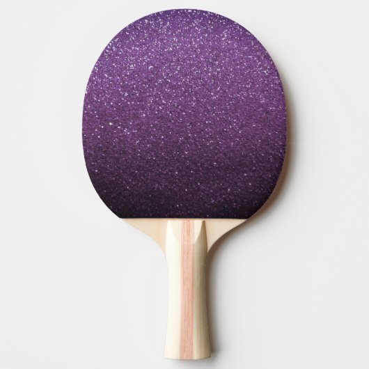 Paars Glitter Sparkles Ping Pong Queen Champion Tafeltennisbatje (Voorkant)